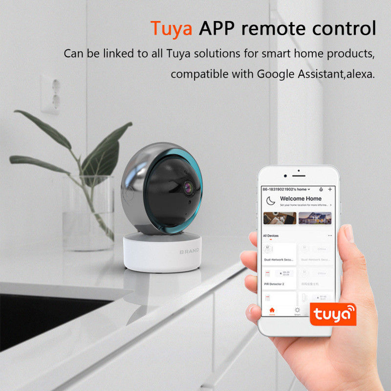 4x Zoom Eletrônico Tuya Smart PTZ CCTV WiFi Câmera de Vigilância para Monitoramento Interior
