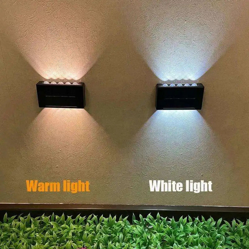 Lâmpadas de parede solar para jardim