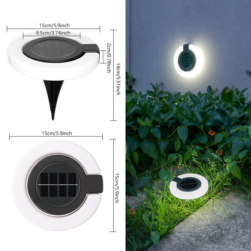 Lâmpadas de terraço de LED solar para o exterior Lâmpadas de parede de luz solar para jardim
