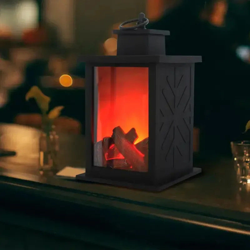 Suporte Dimmer NO fogo de carvão Fogo Luz de chama ABS Lâmpada de lareira Luz noturna Luz de decoração
