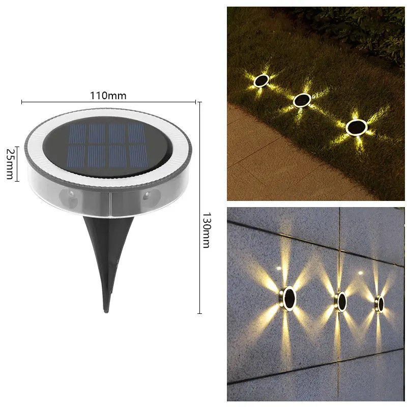 Iluminação solar exterior de piso de escada com 90lm/w de eficiência