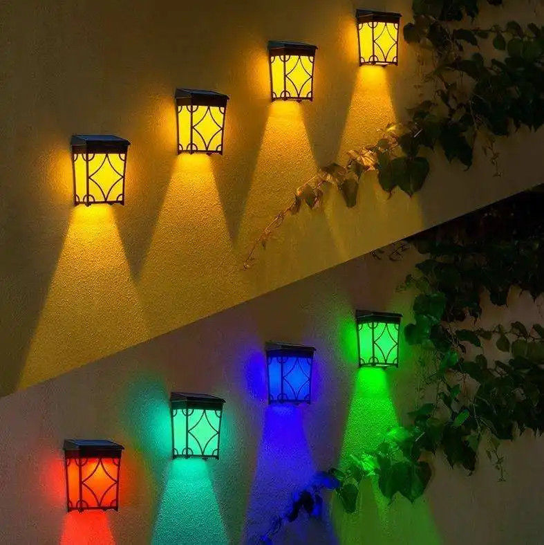1.2V Voltagem de entrada Lâmpada de sensor de movimento LED para jardim ao ar livre Lâmpada de parede solar à prova d'água
