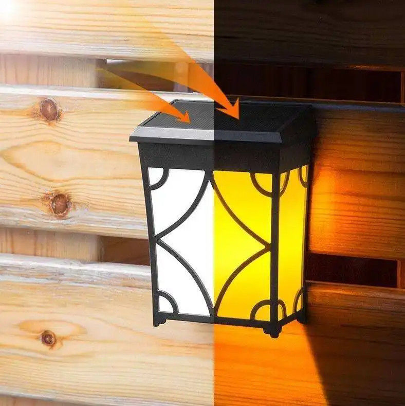 1.2V Voltagem de entrada Lâmpada de sensor de movimento LED para jardim ao ar livre Lâmpada de parede solar à prova d'água