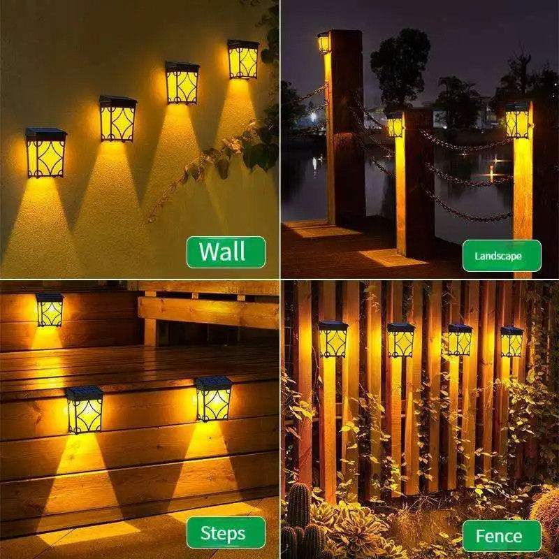 1.2V Voltagem de entrada Lâmpada de sensor de movimento LED para jardim ao ar livre Lâmpada de parede solar à prova d'água