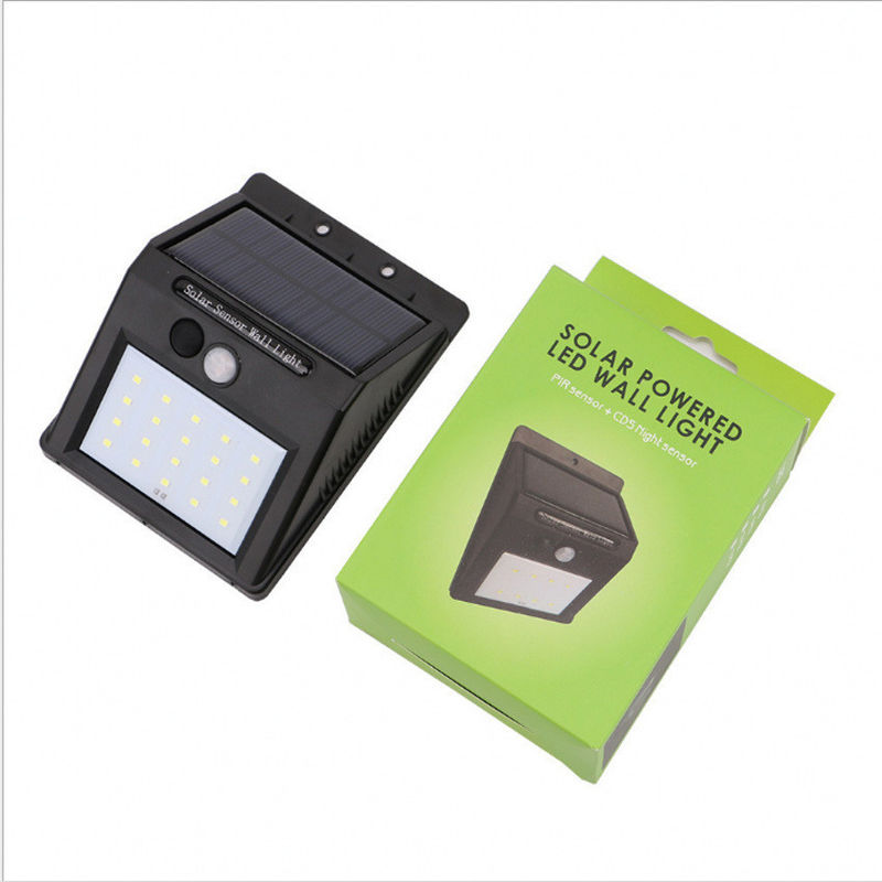 120° Ângulo do feixe Lâmpada solar de jardim LED Luzes noturnas de segurança com sensor de movimento