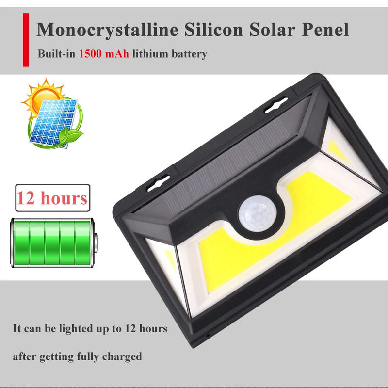 IP65 resistente à água LED luz solar de parede com sensor de movimento luz de segurança solar moderna