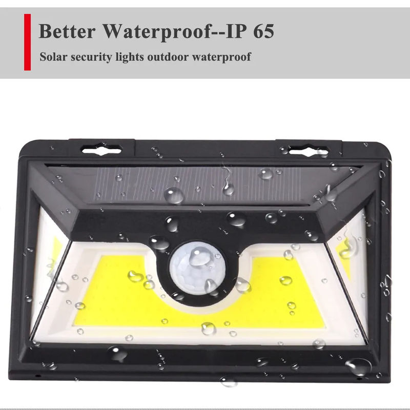 IP65 resistente à água LED luz solar de parede com sensor de movimento luz de segurança solar moderna