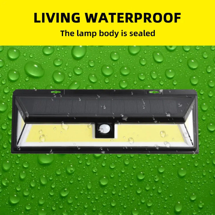 Lâmpadas solares de 180 LED Cob Sensor de movimento sem fio exterior Luz de segurança de parede