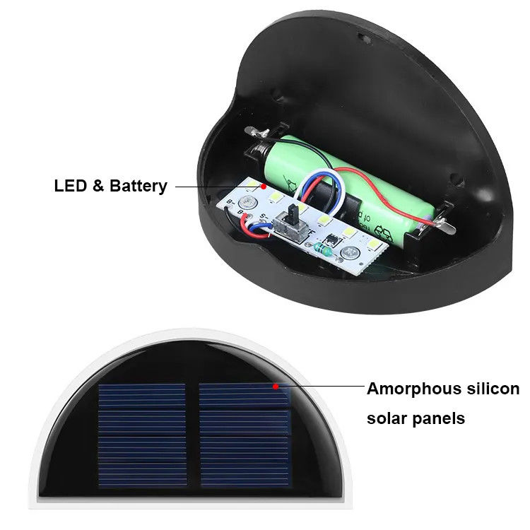 85lm/w Lâmpada Eficiência luminosa Luz solar de jardim para jardim semicircular decorativo