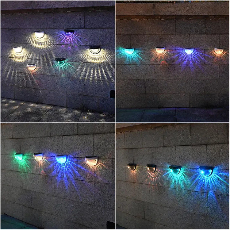85lm/w Lâmpada Eficiência luminosa Luz solar de jardim para jardim semicircular decorativo