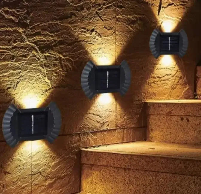 80 Ra Índice de Representação de Cores Iluminação solar de parede para decoração de jardim de balcão impermeável