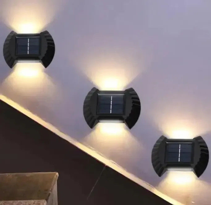 80 Ra Índice de Representação de Cores Iluminação solar de parede para decoração de jardim de balcão impermeável
