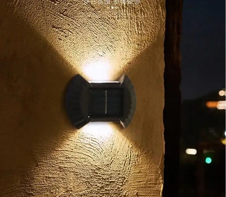80 Ra Índice de Representação de Cores Iluminação solar de parede para decoração de jardim de balcão impermeável