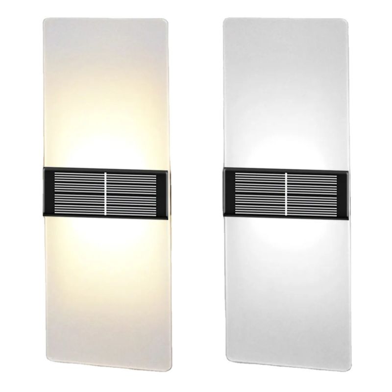 Indução Solar Laranja Lua Quadrada Brilhante Placas Brancas Solar Parede Luz para Paredes Exteriores