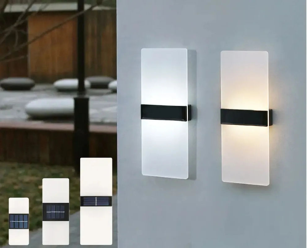 Indução Solar Laranja Lua Quadrada Brilhante Placas Brancas Solar Parede Luz para Paredes Exteriores