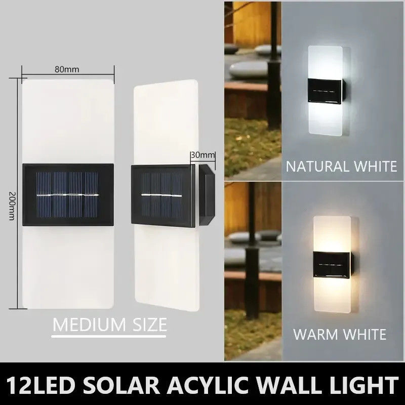 Indução Solar Laranja Lua Quadrada Brilhante Placas Brancas Solar Parede Luz para Paredes Exteriores