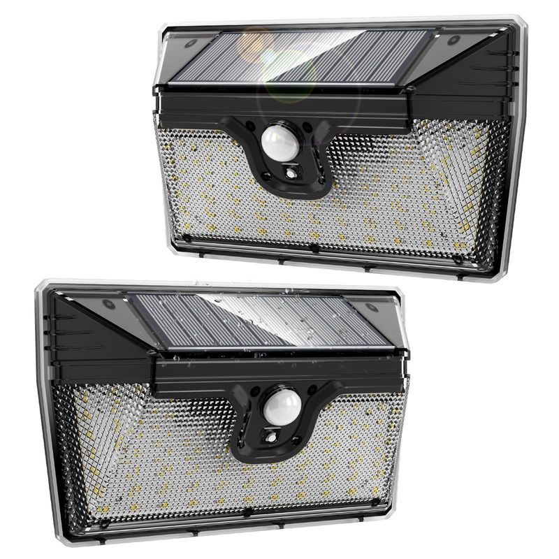 218LED Soft Cold White Solar Motion Sensing Wall Light para economia de energia no jardim ao ar livre